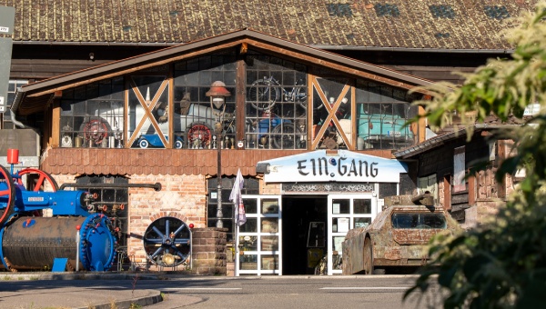 Eingangsbereich des Fahrzeugmuseums